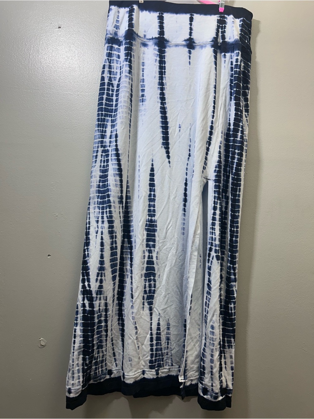 Athleta Navy and White Tie-Dye Maxi Skirt
